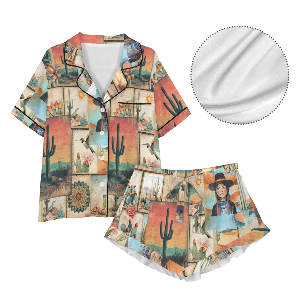 Baha Ranch Colores de Mexico Pictures of the Southwest Satin Pajamas by Baha Ranch Western Wear - product image 4