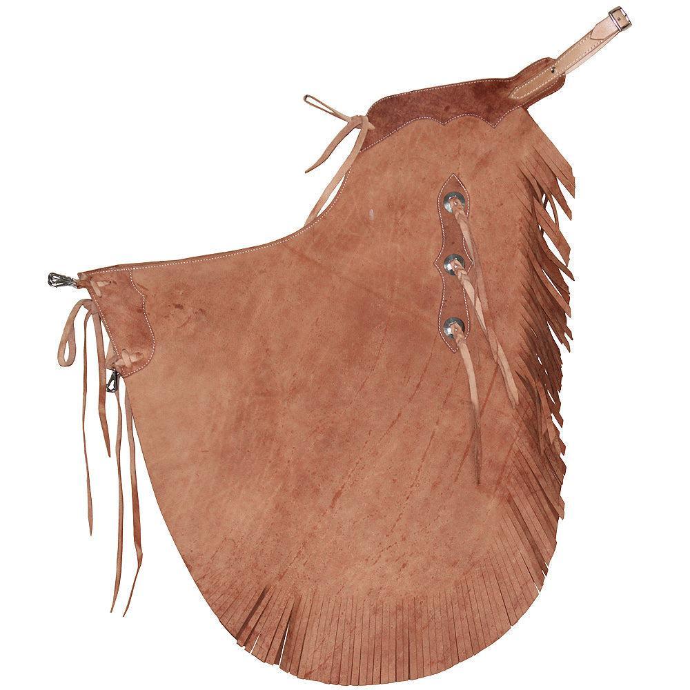 Hilason Western Bull Riding Leather Chinks, Tan