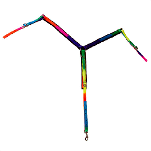 Hilason Western Nylon Felt-Lined Breastcollar — Rainbow, 1"