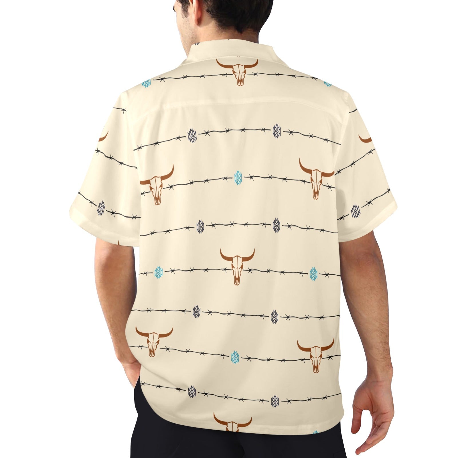 Baha Ranch Barbwire Aztec Hawaiian Shirt Made in America by Baha Ranch Western Wear - product image 3
