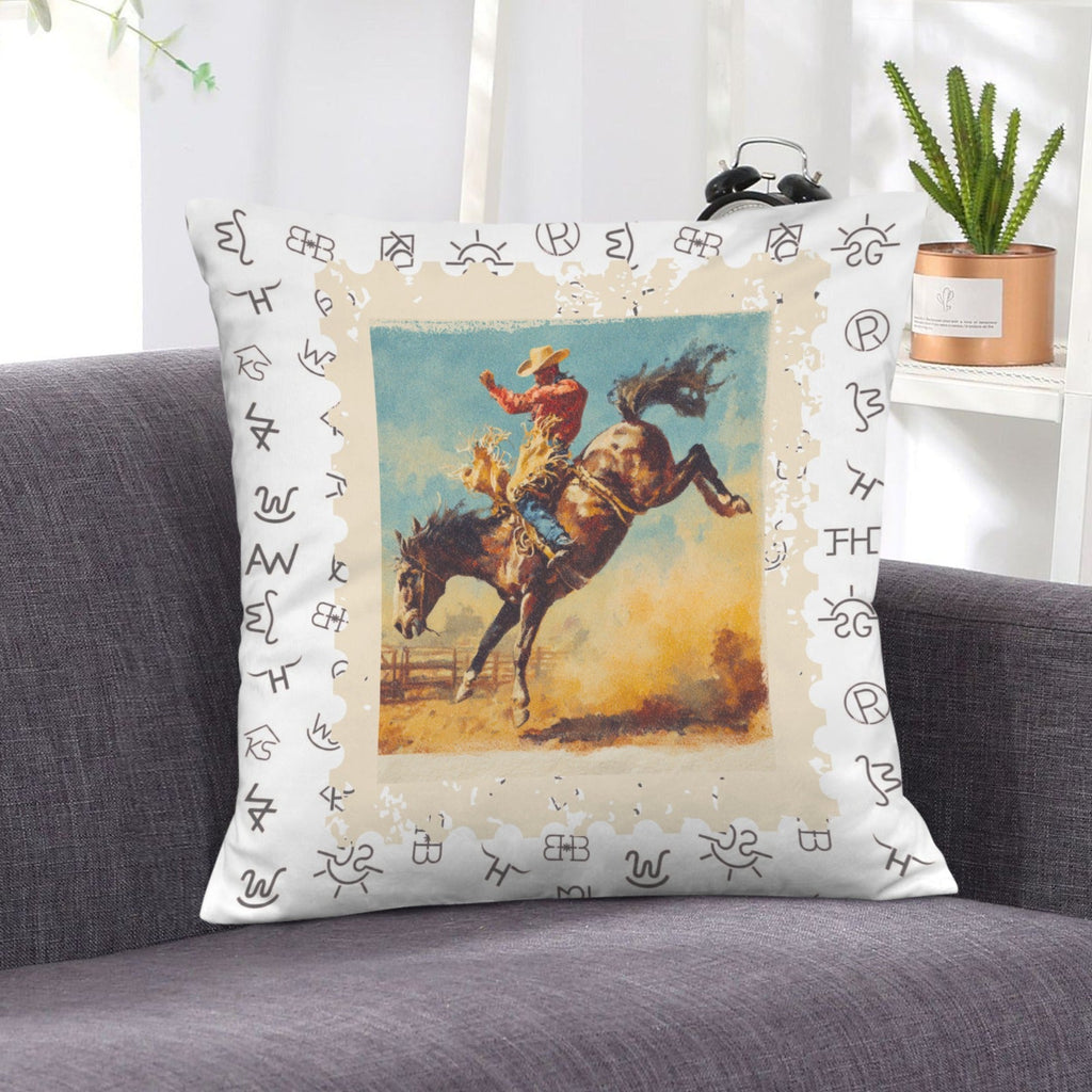 Baha Ranch Stamped Rodeo 2 Velvety Soft Pillow Case Made in America by Baha Ranch Western Wear - product image 8