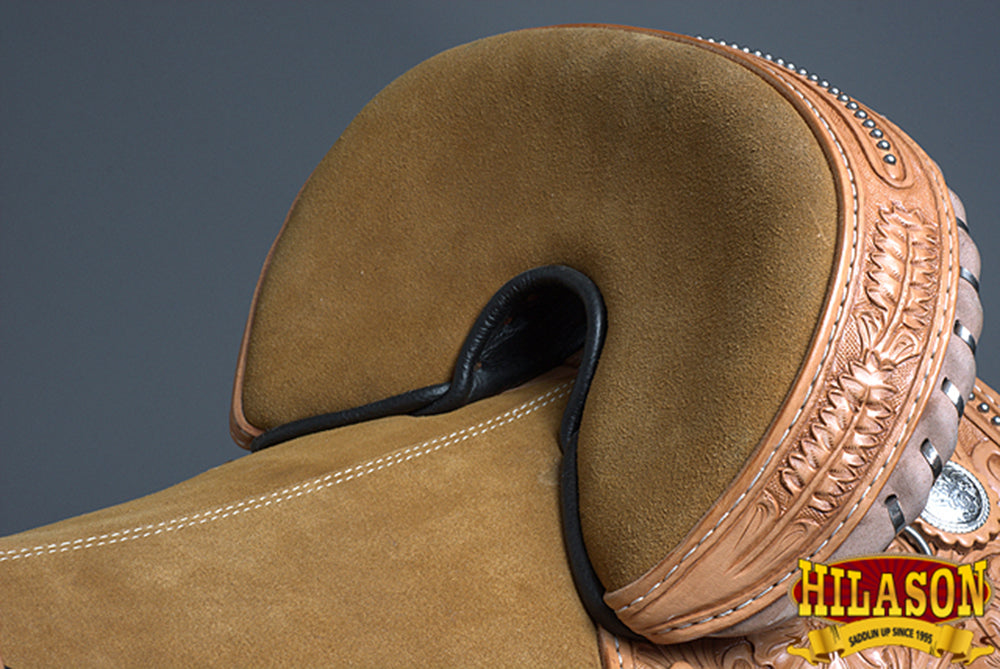 HILASON Western Horse Treeless Trail Barrel Saddle American Leather | for Horses