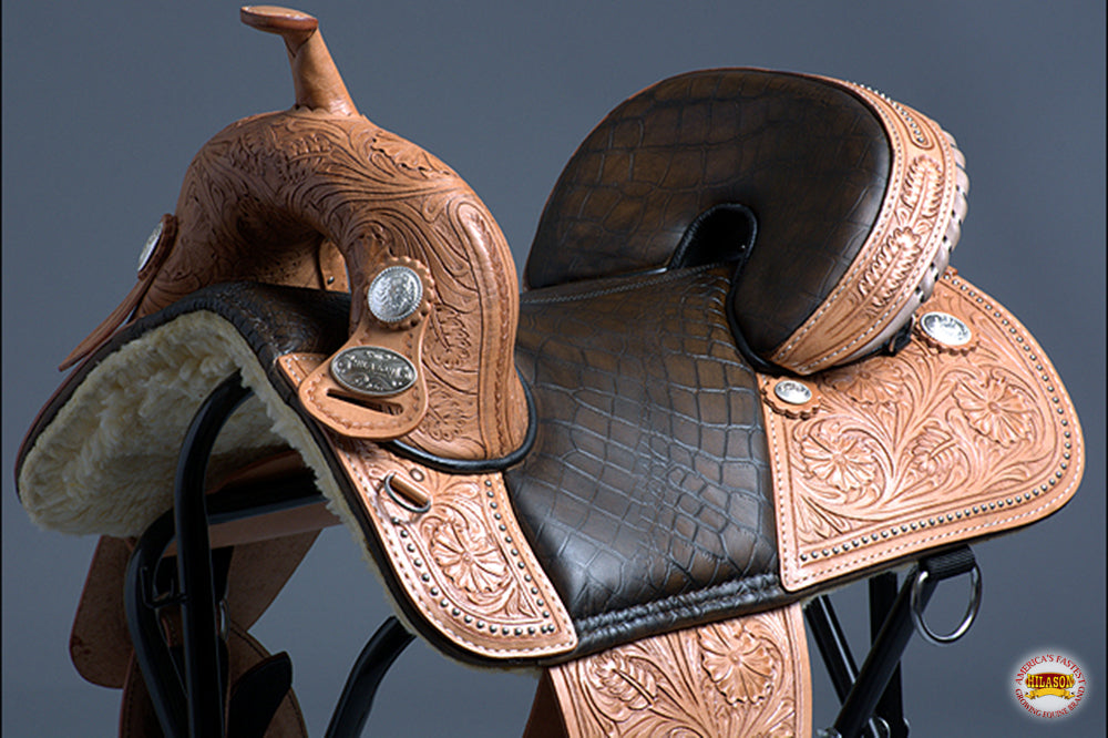Hilason Western Horse Treeless Trail Barrel Saddle American Leather