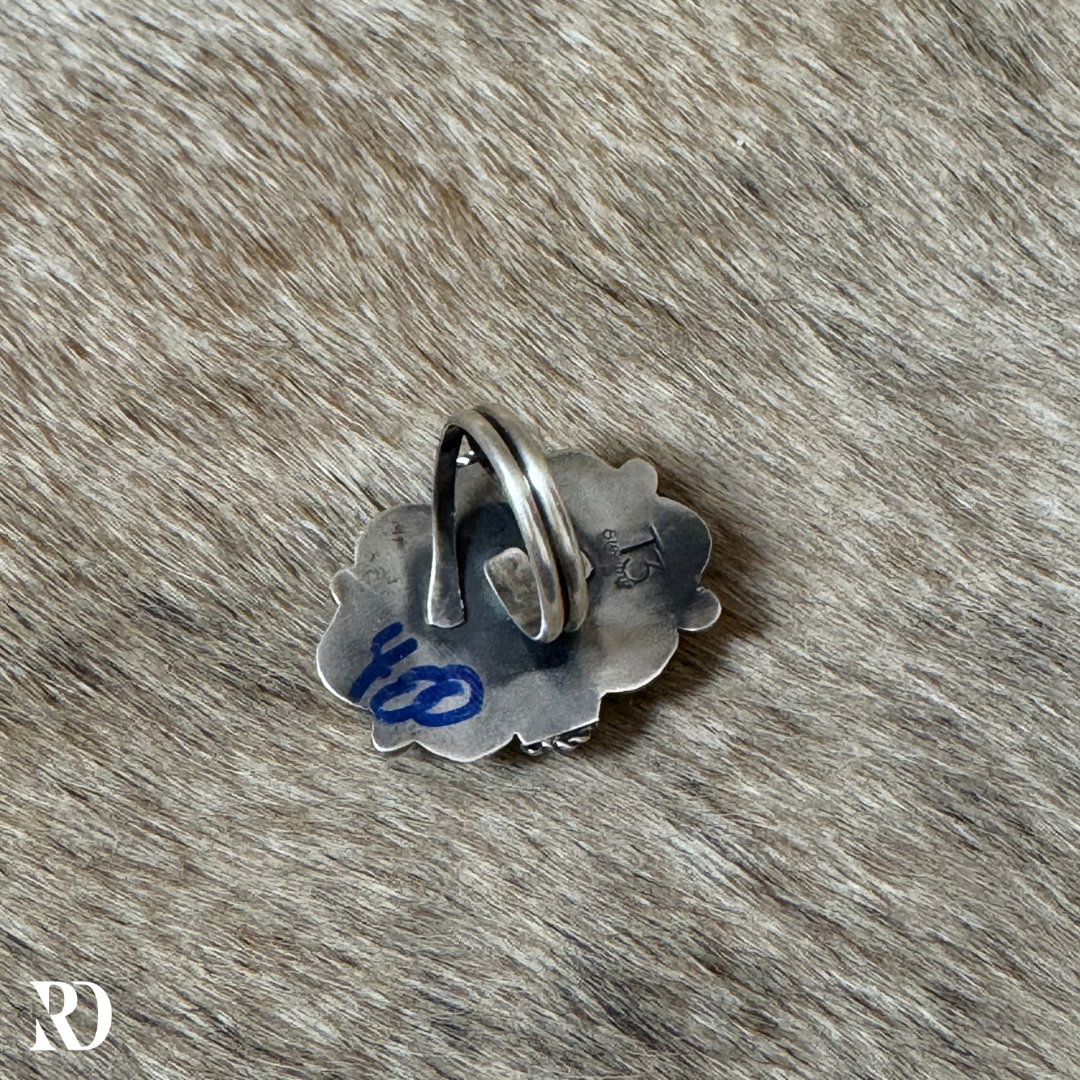 Authentic Turquoise Adjustable Ring By Tia Long — view 2