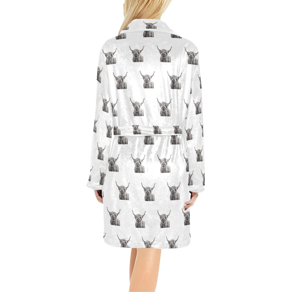 Baha Ranch Silly Highland Cow Women's Western Bath Robe by Baha Ranch Western Wear - product image 5