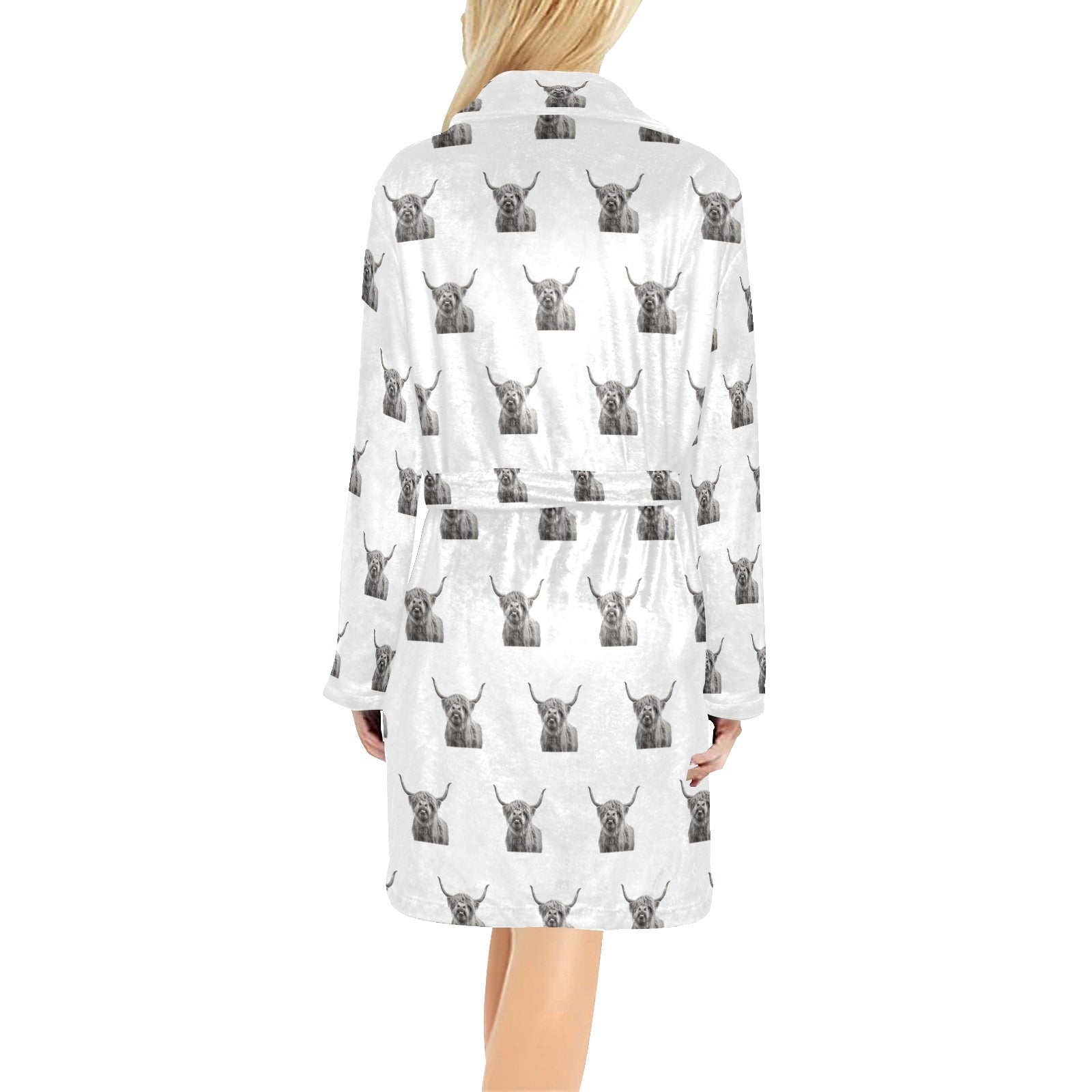 Baha Ranch Silly Highland Cow Women's Western Bath Robe by Baha Ranch Western Wear - product image 5