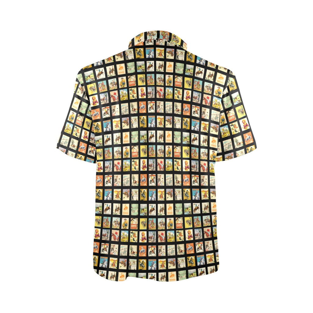 Baha Ranch Cowboy Collage Men's Western Polo Style Shirt by Baha Ranch Western Wear - product image 7