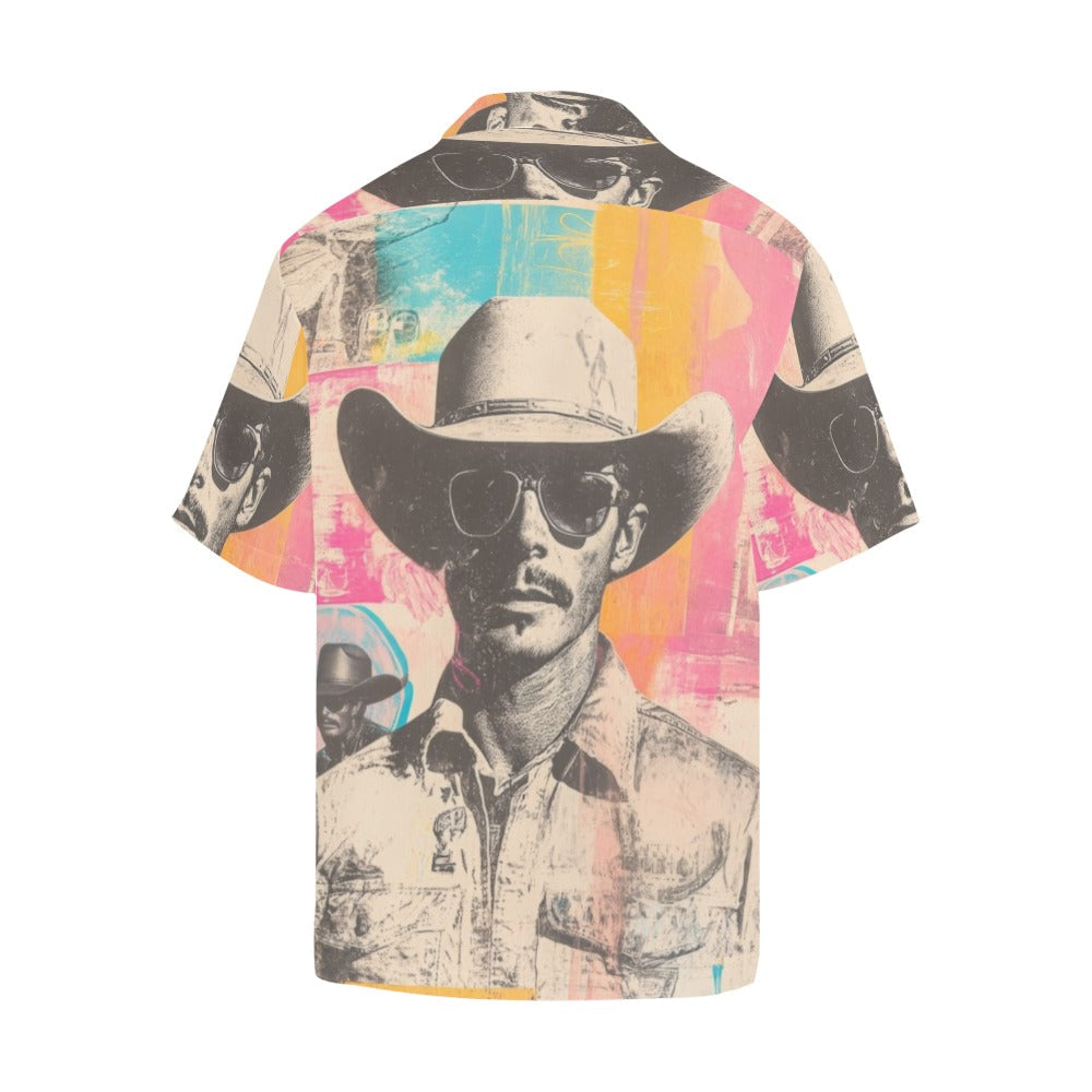Baha Ranch Retro Pop Western Cool Cowboy Men's Camp Shirt by Baha Ranch Western Wear - product image 4