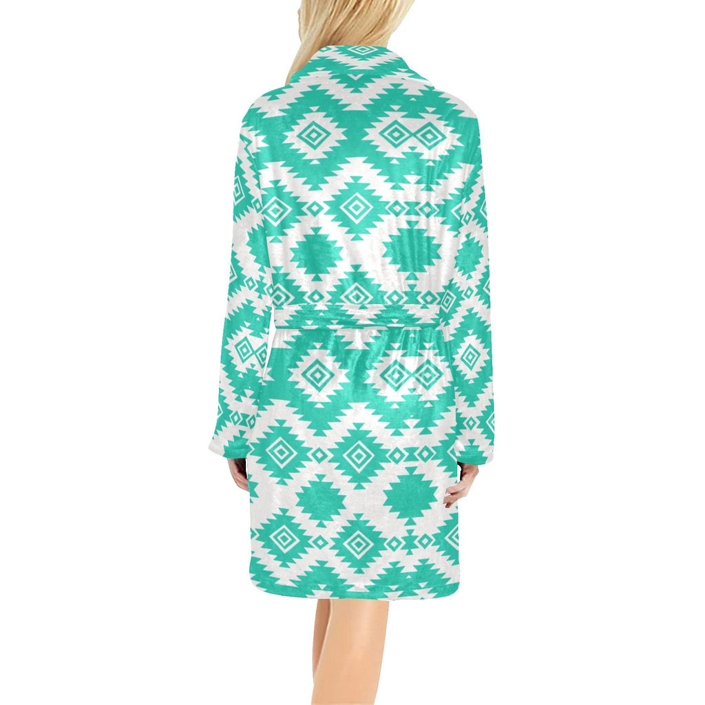 Baha Ranch Turquoise Aztec Women's Western Bath Robe by Baha Ranch Western Wear - product image 2
