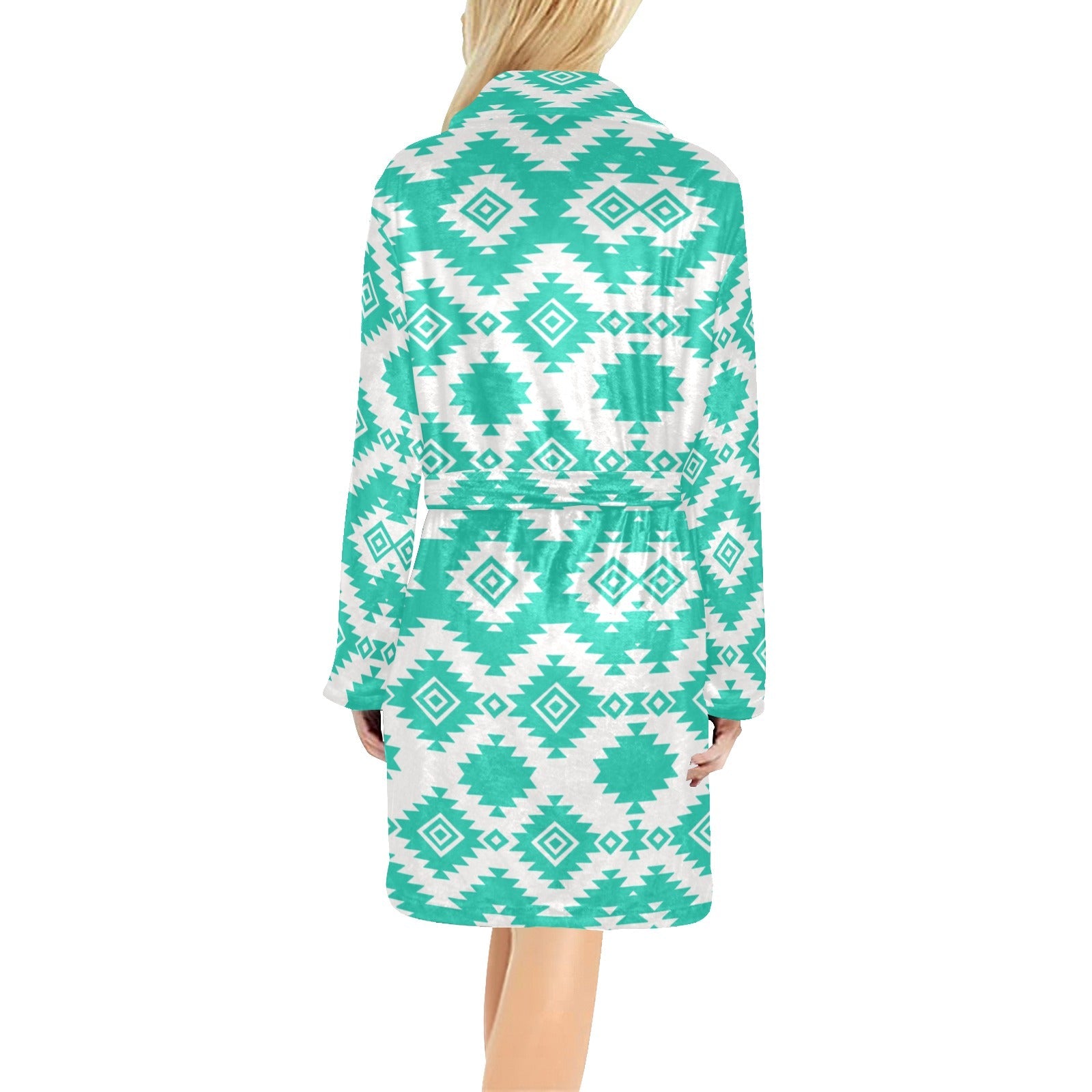 Baha Ranch Turquoise Aztec Women's Western Bath Robe by Baha Ranch Western Wear - product image 2