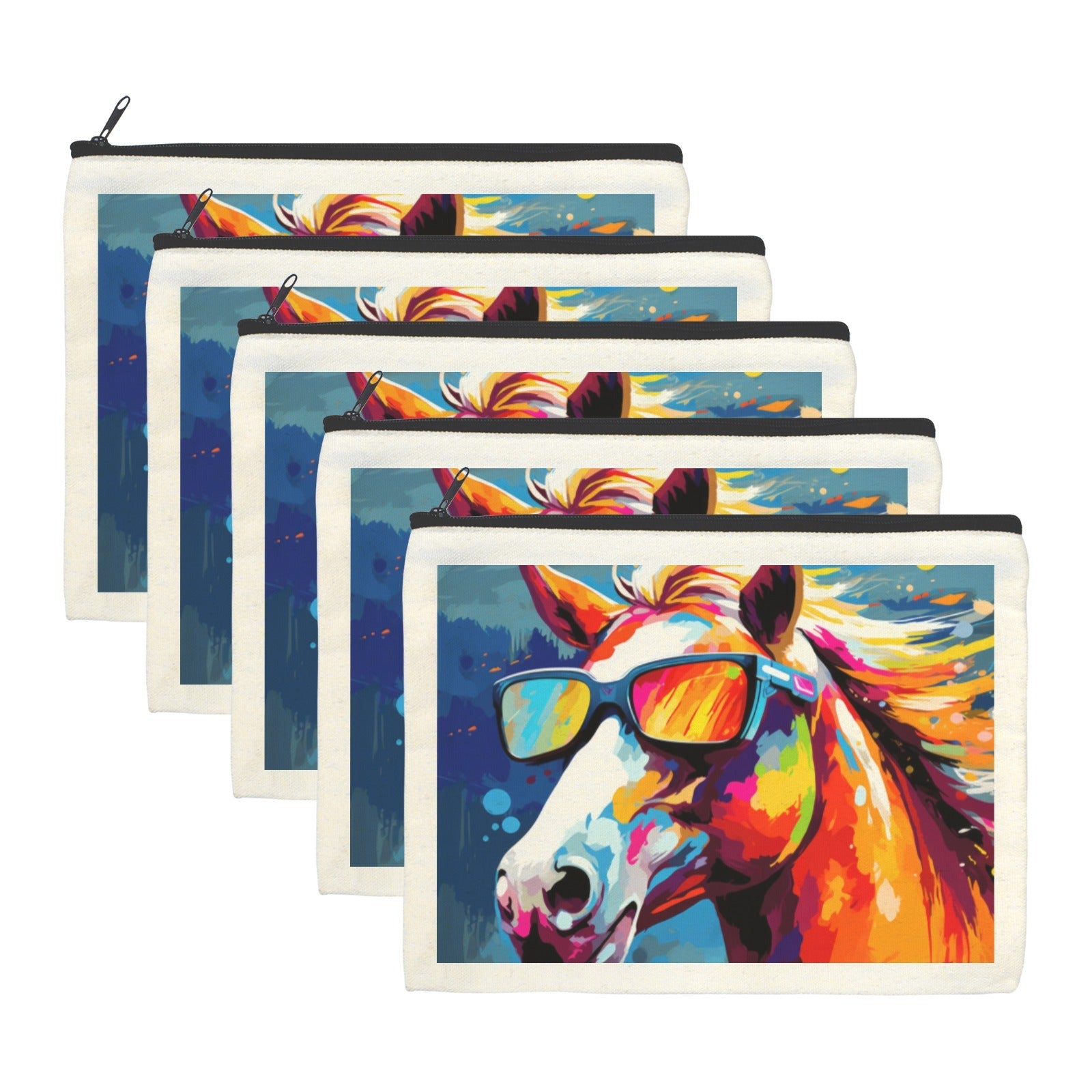 Baha Ranch Cool Horse Cosmetic Bag Pack of 5 Made in America by Baha Ranch Western Wear - product image 2