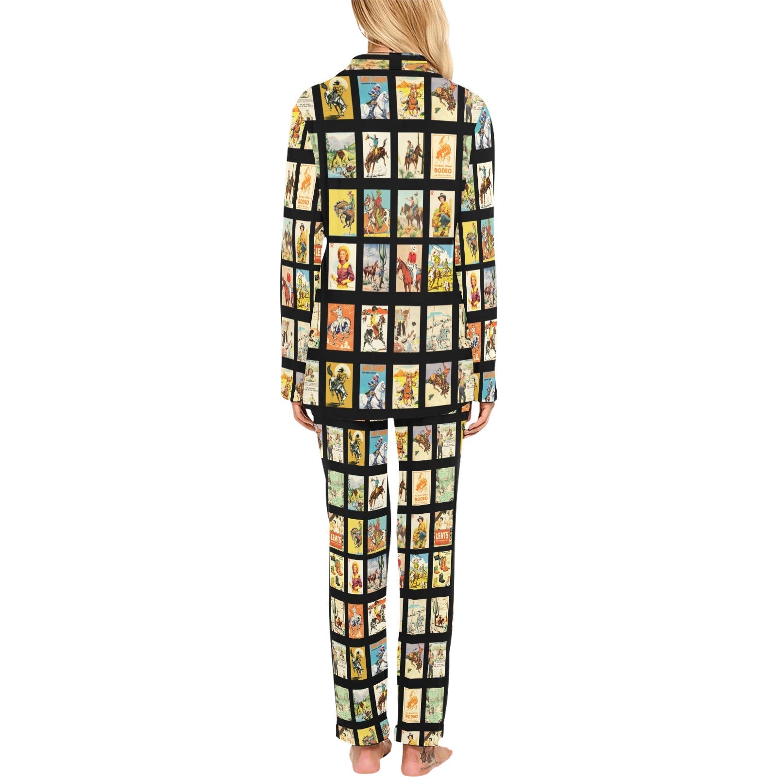 Baha Ranch Cowboy Collage Women's Western Pajama Set by Baha Ranch Western Wear - product image 2