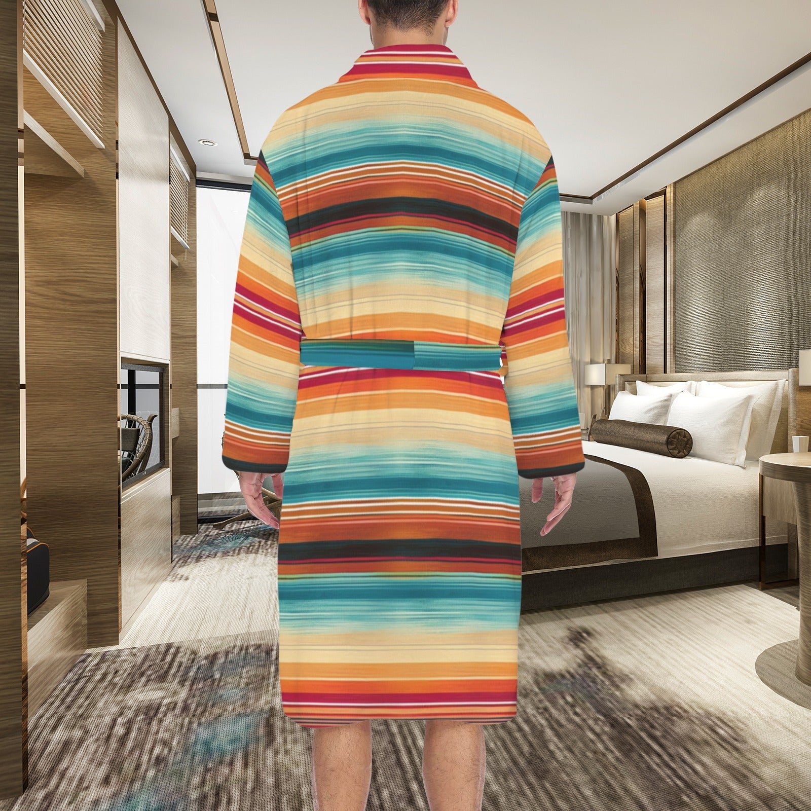 Baha Ranch Southwestern Serape Men's Bath Robe by Baha Ranch Western Wear - product image 3