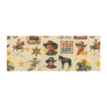 Vintage Cowboy Collage Floor Rug Runner Indoor 60" x 22" Made in America by Baha Ranch Western Wear