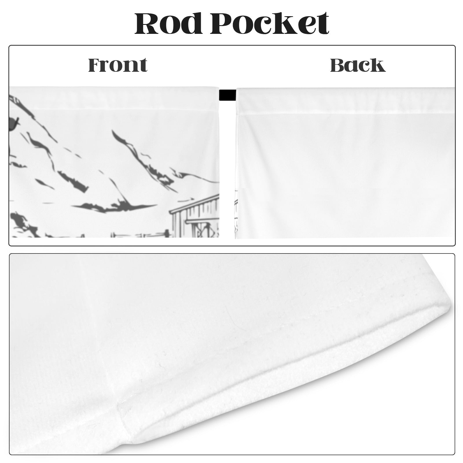 Baha Ranch Cowboy Ranch Window Curtain 52"x63" Made in America by Baha Ranch Western Wear - product image 4