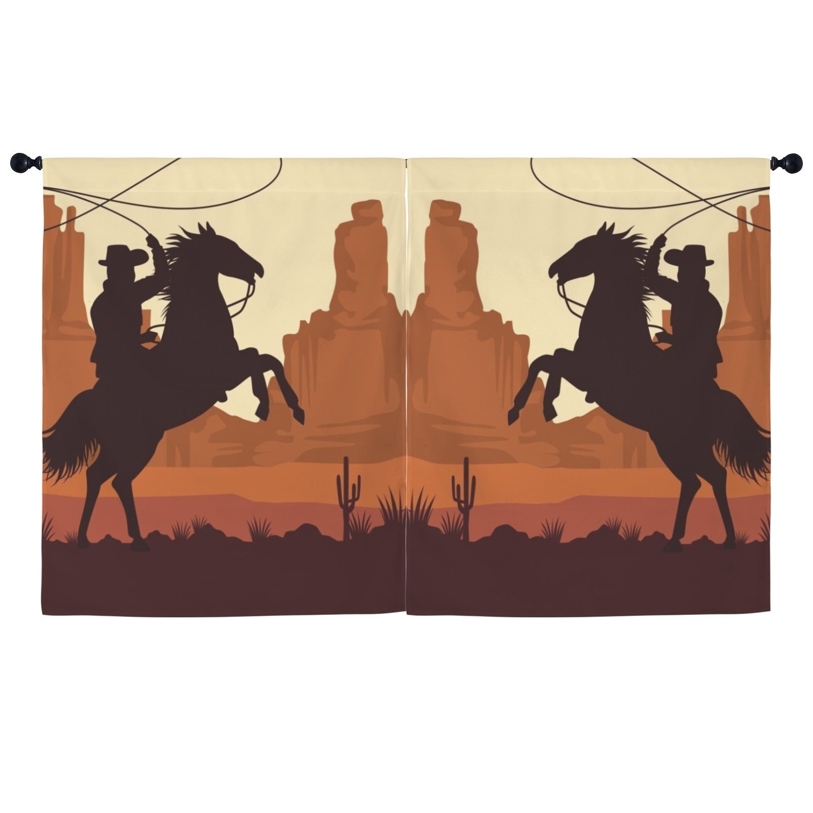 Baha Ranch Desert Cowboy Curtains 52"x63" (2-Piece) Made in America by Baha Ranch Western Wear - product image 2