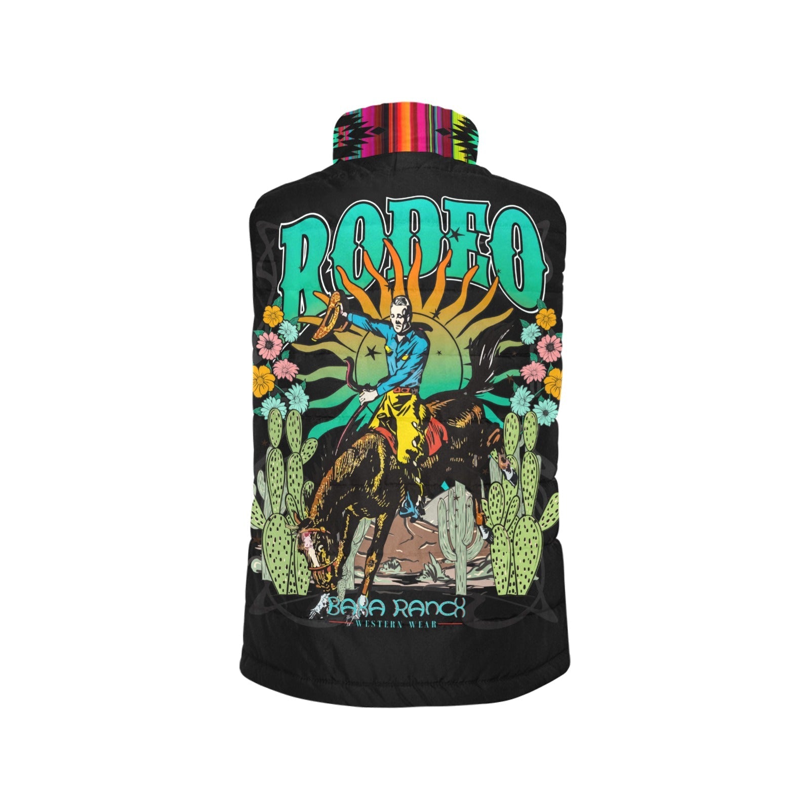 Baha Ranch Aztec Vintage Rodeo Women's Puffy Vest by Baha Ranch Western Wear - product image 5