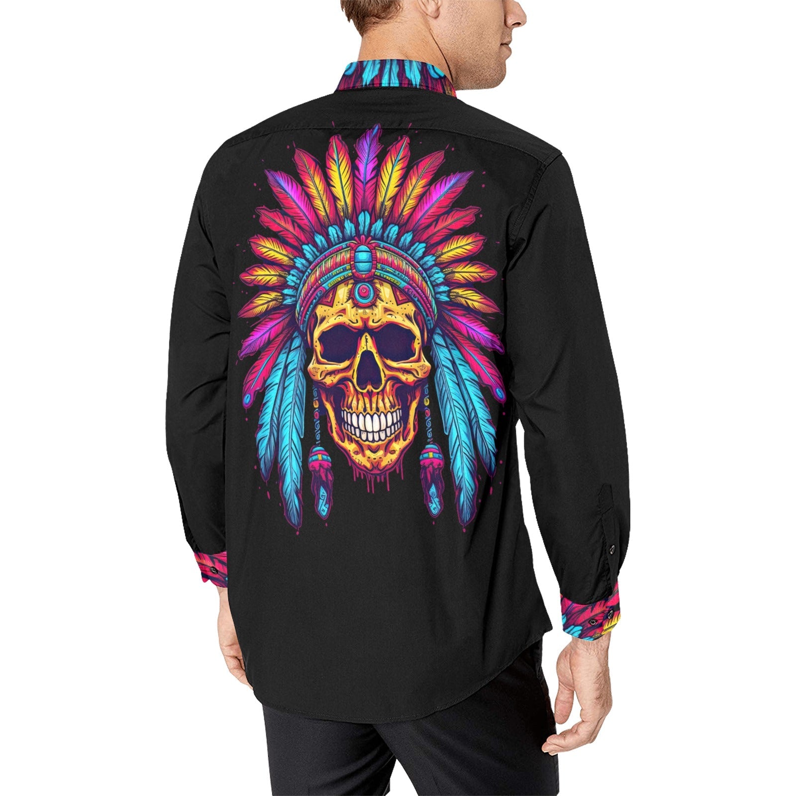 Baha Ranch Indian Skull Unisex Western Button Up Shirt by Baha Ranch Western Wear - product image 6