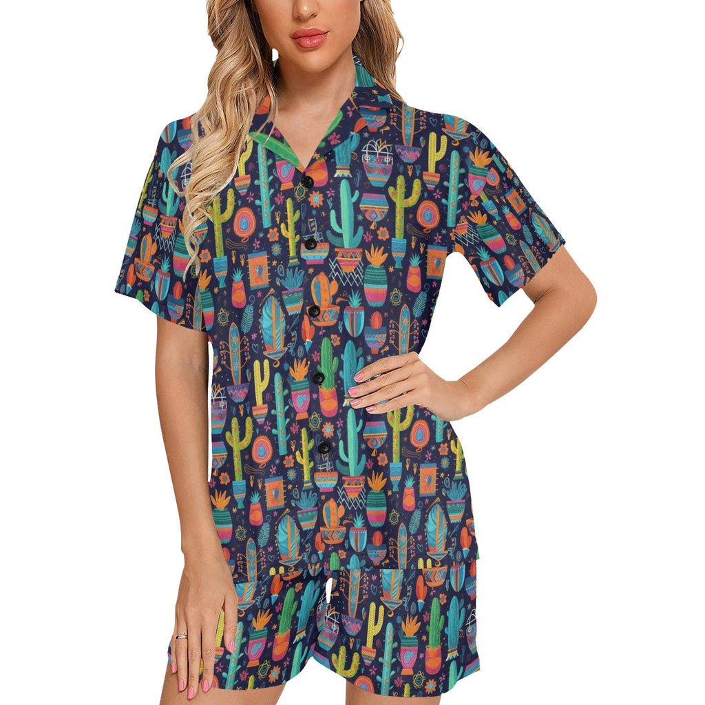 Baha Ranch Crazy Cactus Lady Women's Western Pajama Set by Baha Ranch Western Wear