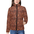 Tooled Leather Print Puffy Bomber Jacket by Baha Ranch Western Wear