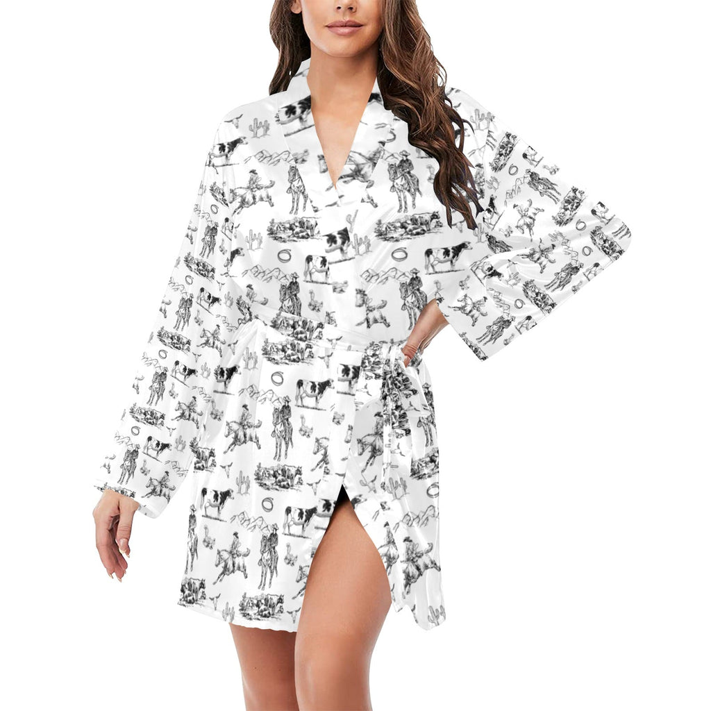 Baha Ranch Ranch Life Women's Belted Satin Feel Dressing Lounge Robe by Baha Ranch Western Wear