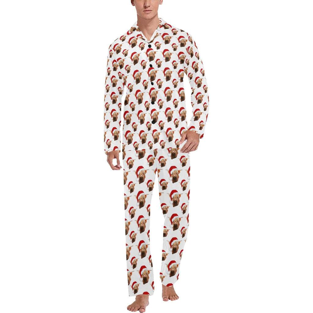 Baha Ranch Highland Christmas Cow Men's Western Pajama Set by Baha Ranch Western Wear