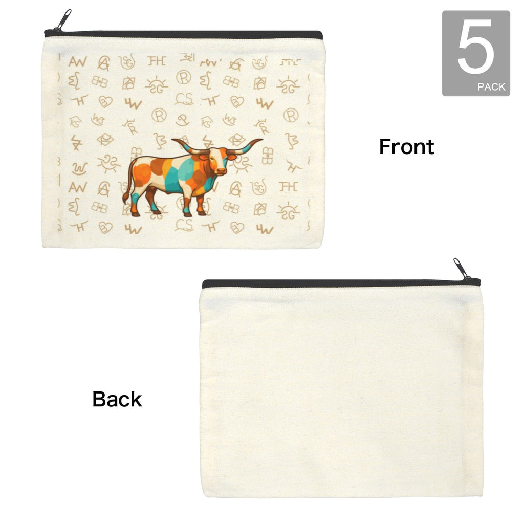 Baha Ranch Brand Longhorn Pack of 5 bags Cosmetic Bag Made in America by Baha Ranch Western Wear - product image 4