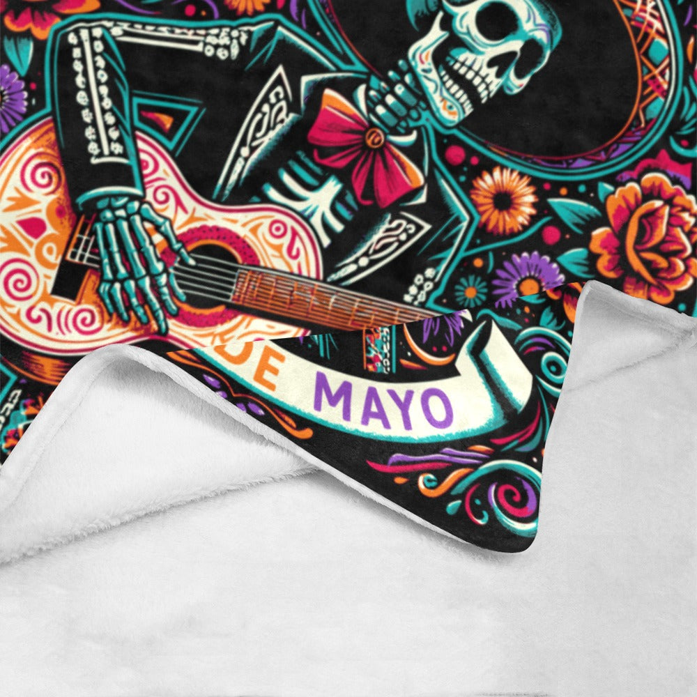 Baha Ranch Cinco De Mayo Dia de los Muertes Throw Blanket Ultra-Soft Micro Fleece Blanket 60" x 80" Made in America by...