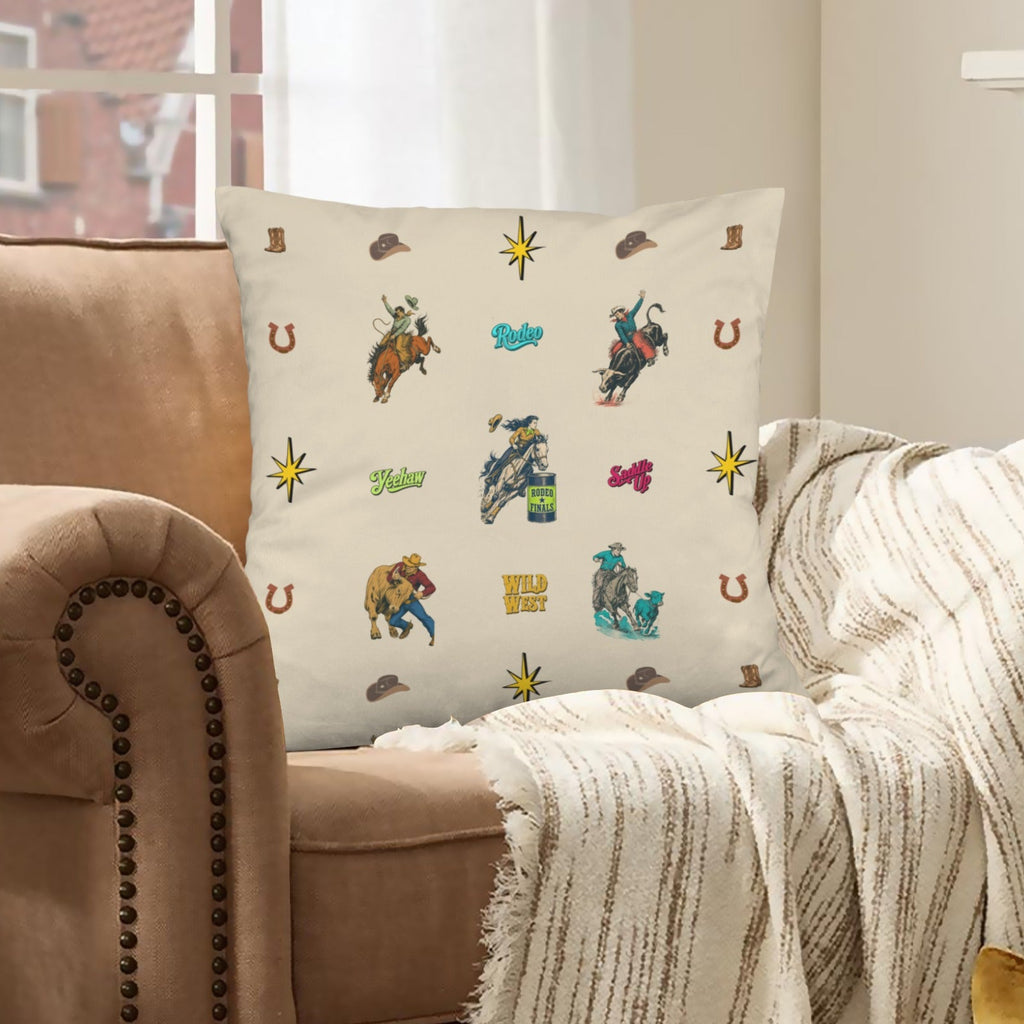Baha Ranch The Last Round Up Throw Pillow Cover Made in America by Baha Ranch Western Wear