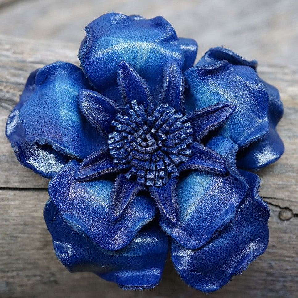 Hand Painted Leather Flowers - Gardenias — view 7