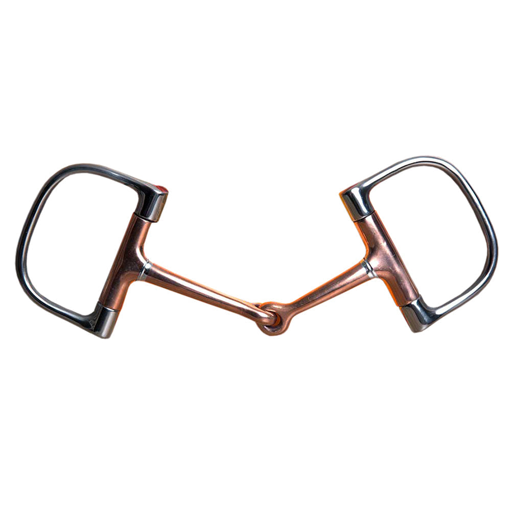 Five-Inch Western Red Copper Mouthpiece Dee Bit With 2.5-Inch Ring Gentle Handling