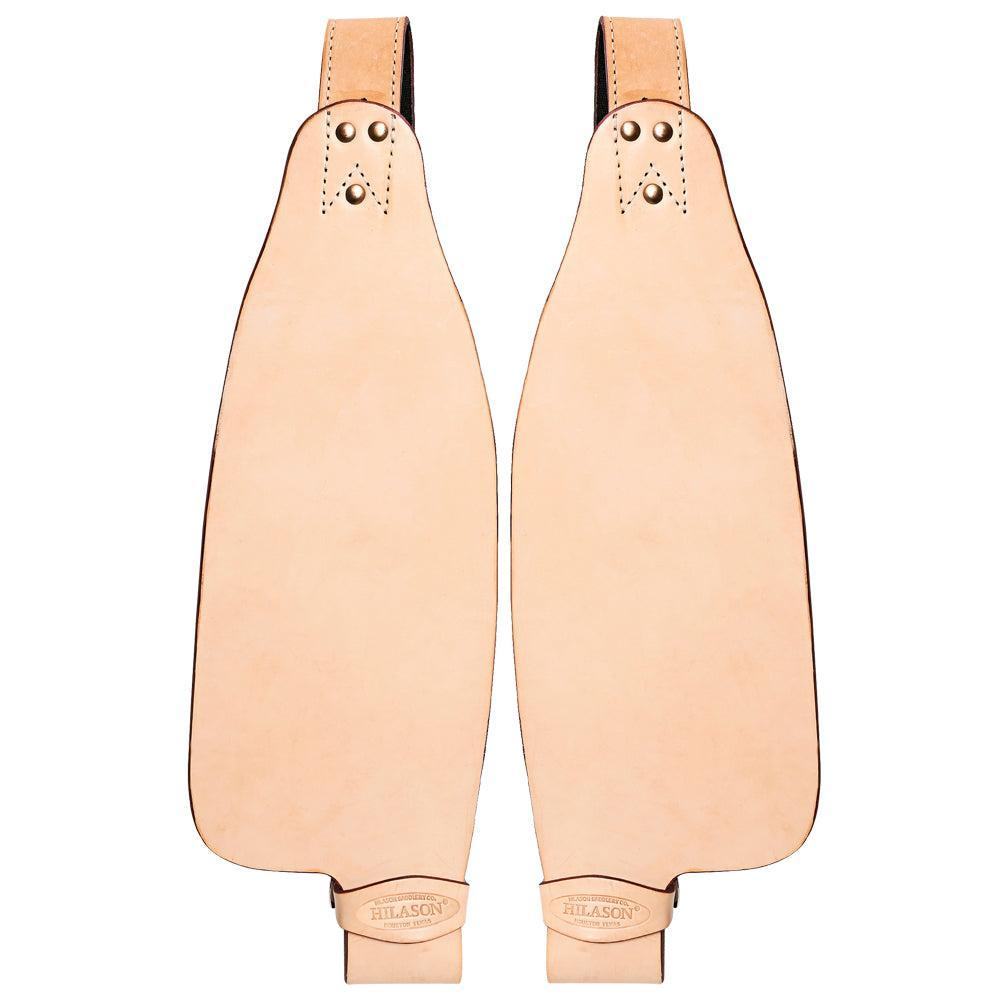 Hilason Genuine Leather Saddle Fender Pair with Hobble Straps, Tan