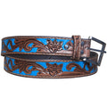 HILASON Western Genuine Leather Belt for Men Women Cowboy Cowgirl Handmade Unisex Full Grain Heavy Duty Floral Tooled Belt