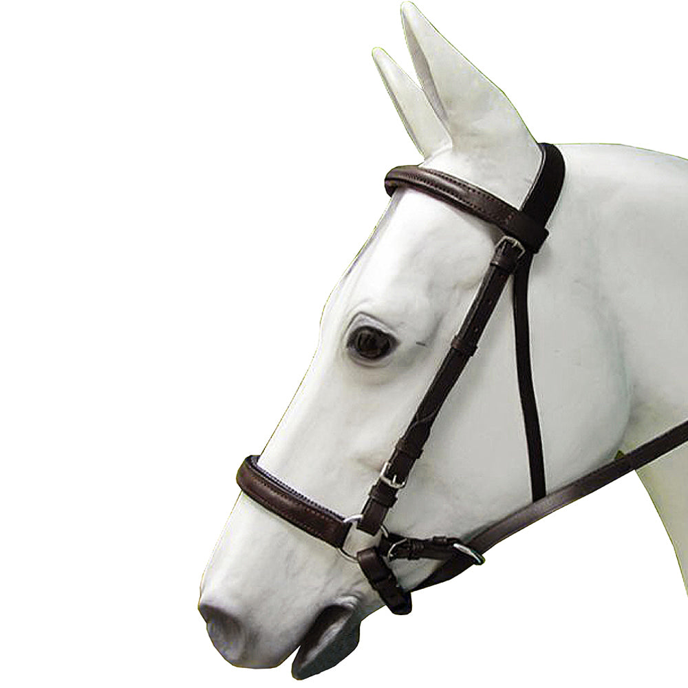 Hilason English Bitless Bridle - Full Grain Leather with Reins