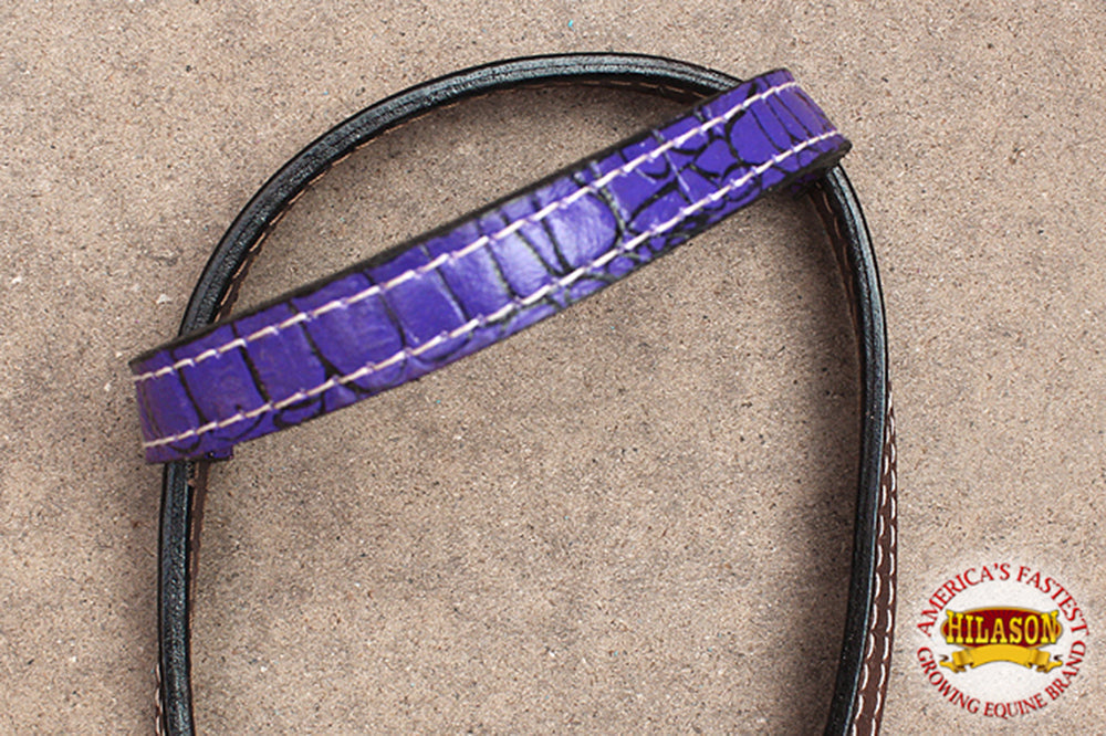 HILASON Western Horse Headstall Tack Genuine American Leather Dark Brown