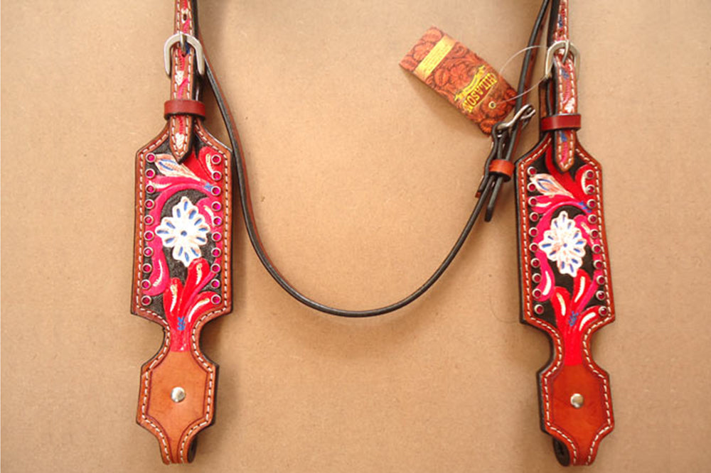 HILASON Western Horse One Ear Headstall Tack Bridle American Leather | Headstall for Horses Western | Horse Headstall | Western Headstalls for Horses | Headstalls for Horses | Western Headstall