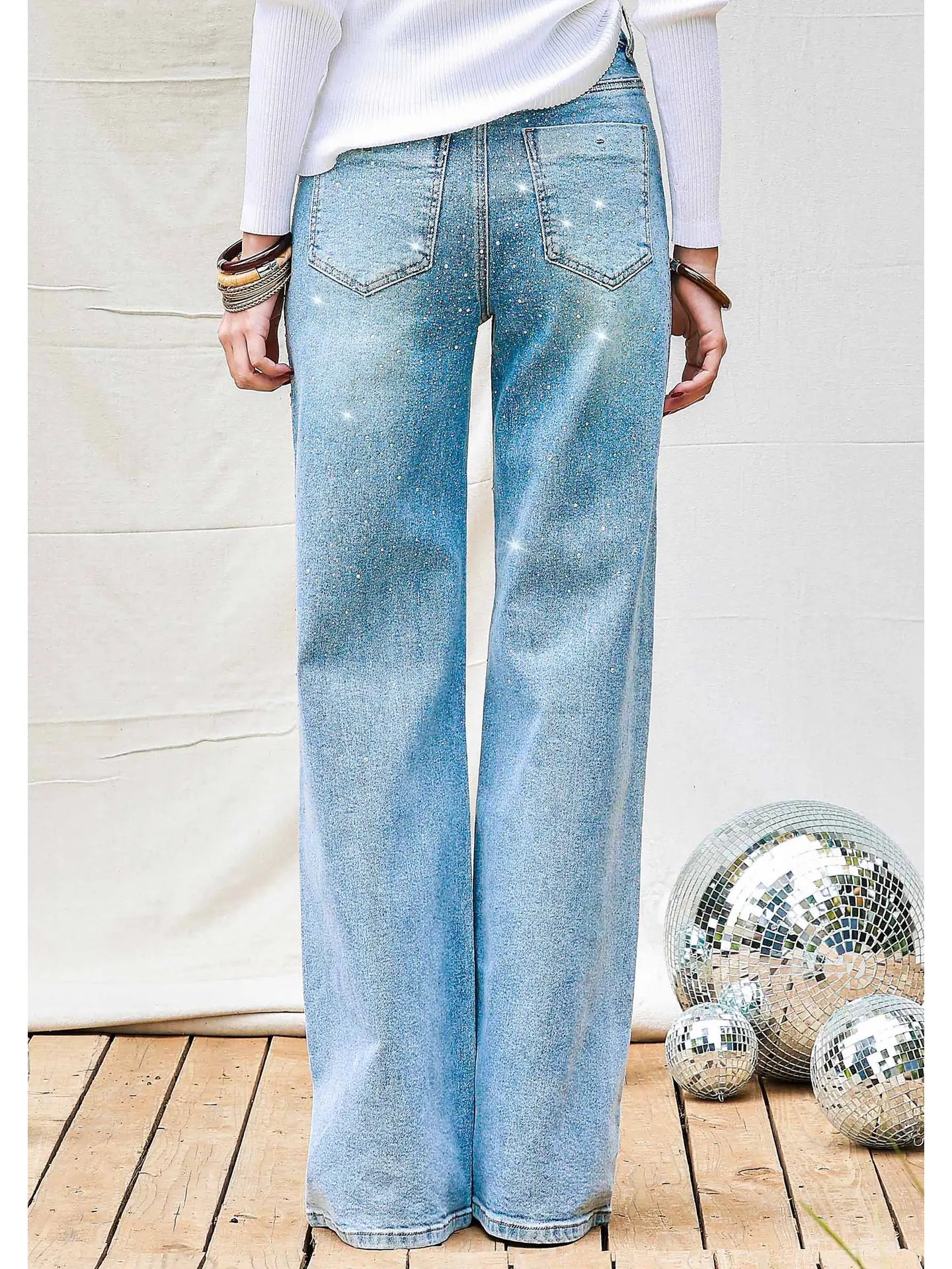 Luxa Iridescent Rhinestone Denim | Jeans — view 2