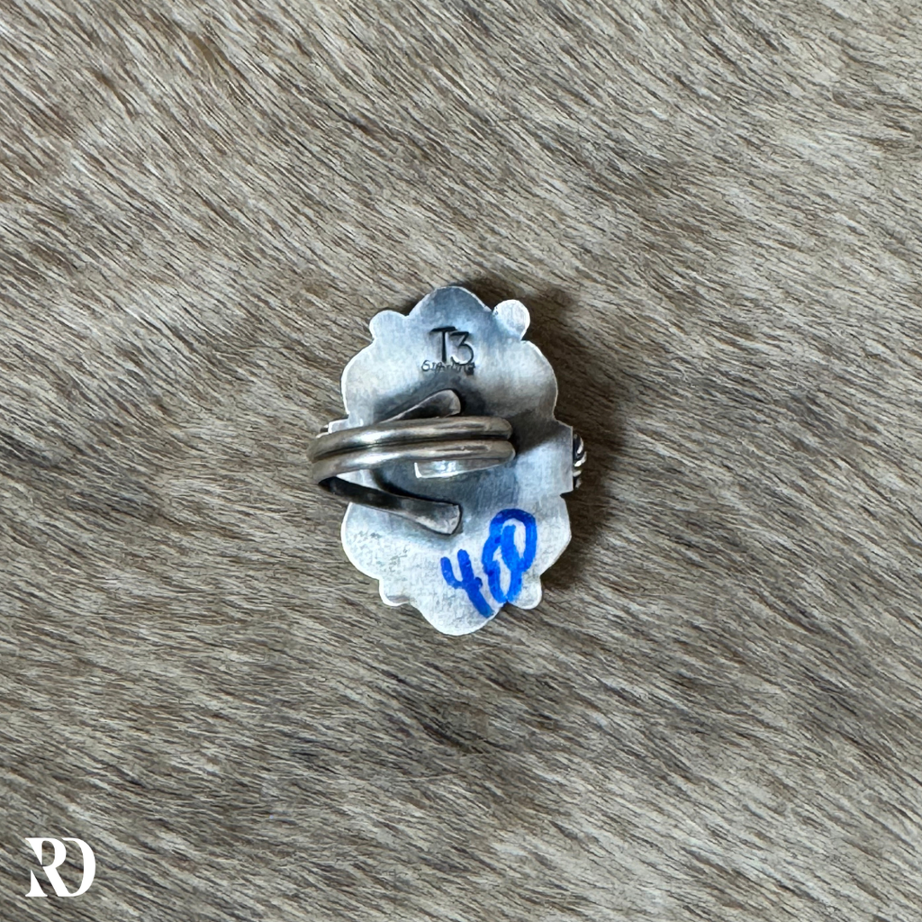 Authentic Turquoise Adjustable Ring By Tia Long — view 3