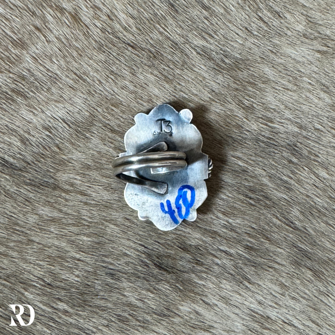 Authentic Turquoise Adjustable Ring By Tia Long — view 3