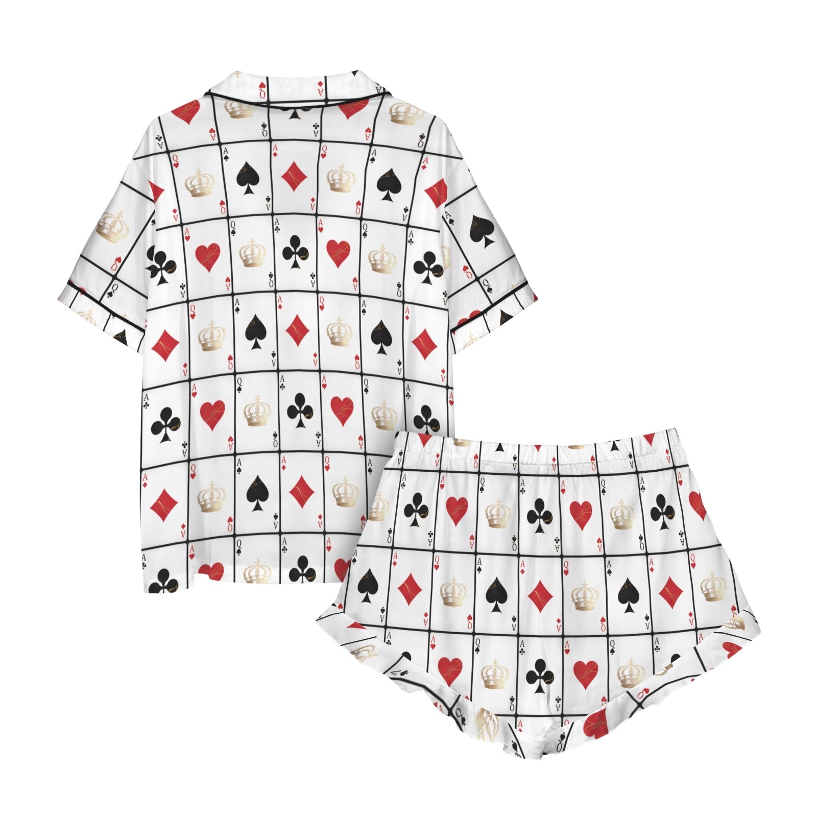 Baha Ranch Vegas Gambling Satin Ruffle Pajama Set by Baha Ranch Western Wear - product image 5