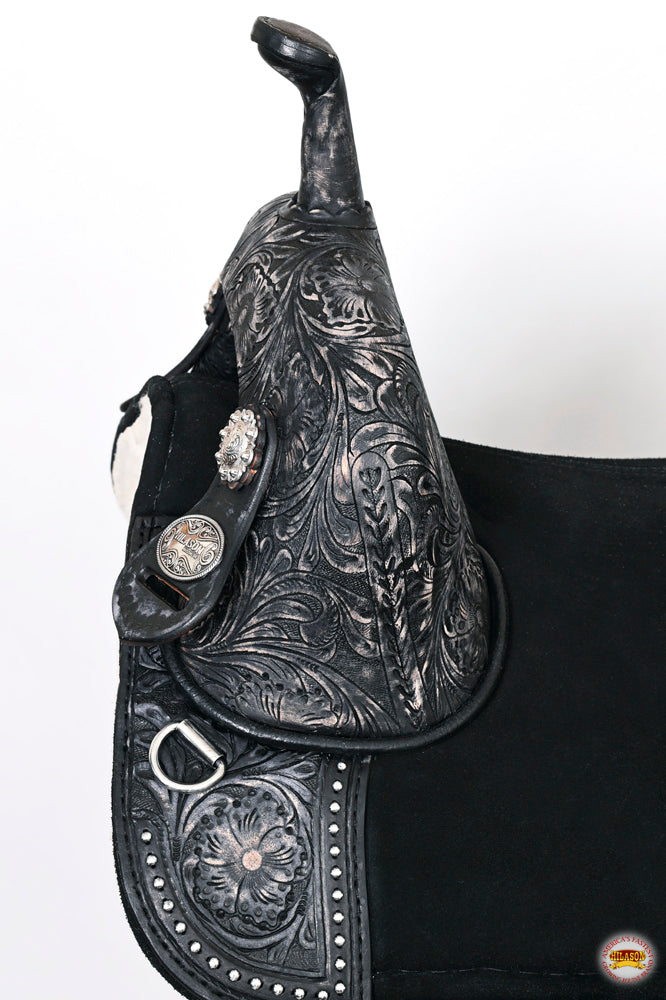 Hilason Western Horse Treeless Barrel Racing  American Leather Saddle