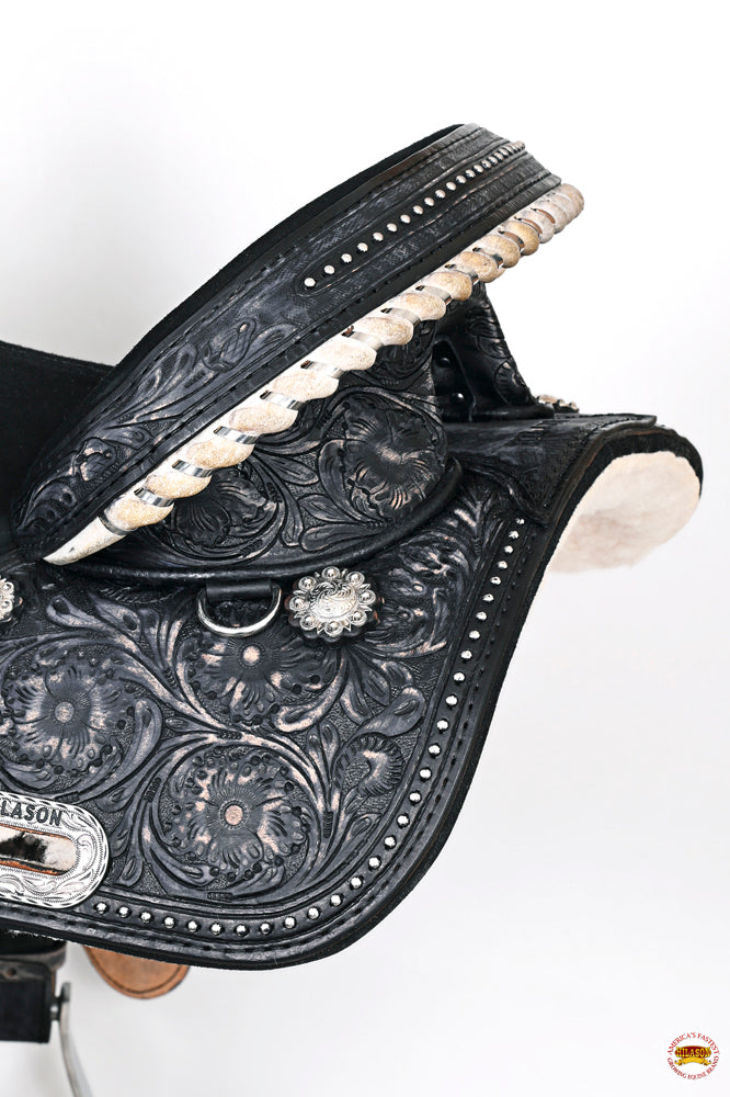 Hilason Western Horse Treeless Barrel Racing  American Leather Saddle