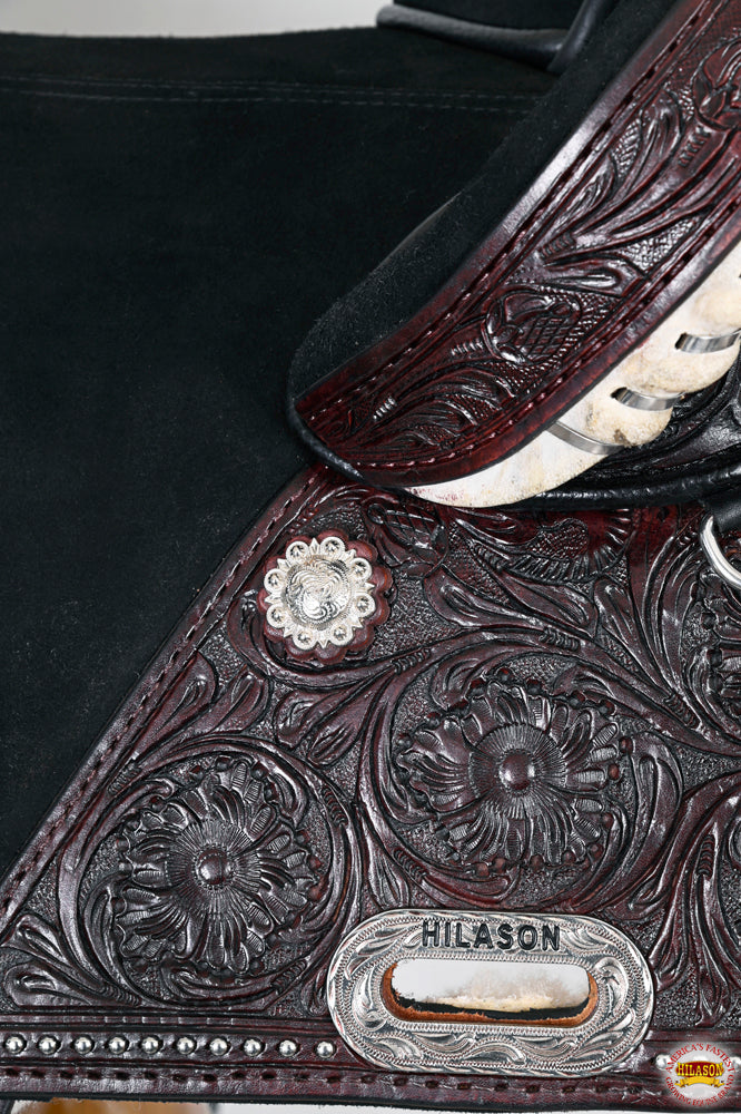 HILASON Western Horse Saddle Treeless American Leather Barrel | for Horses