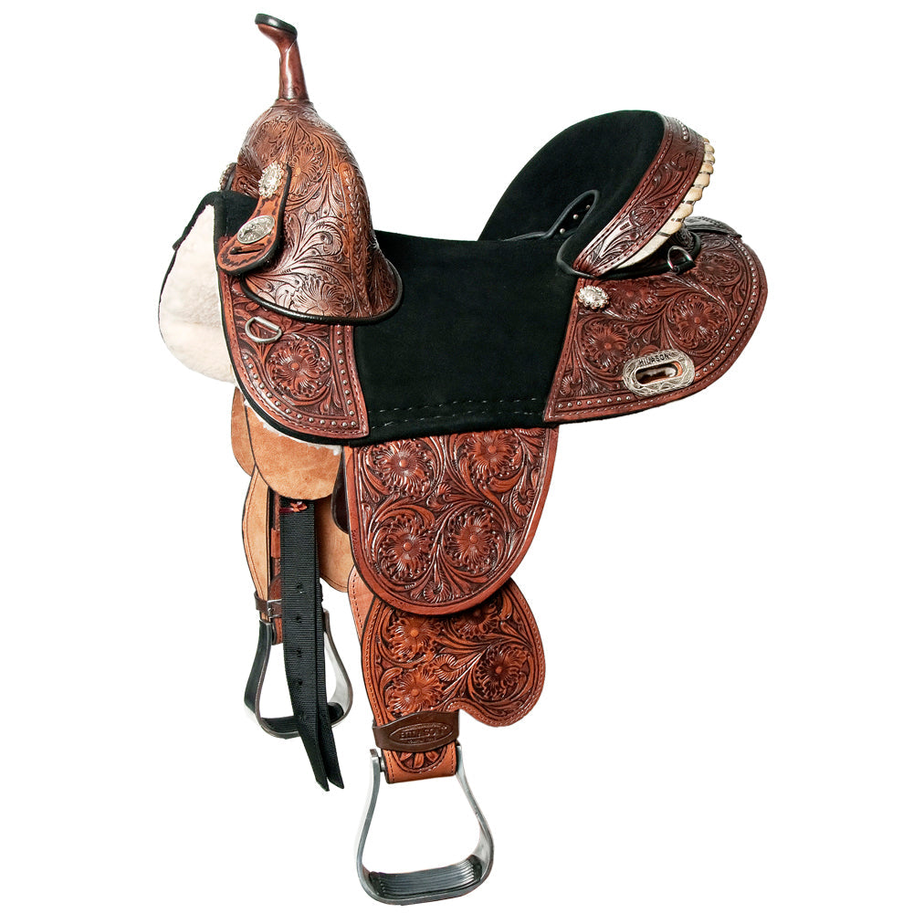HILASON Western Horse Saddle Treeless American Leather Trail Barrel Tack | for Horses