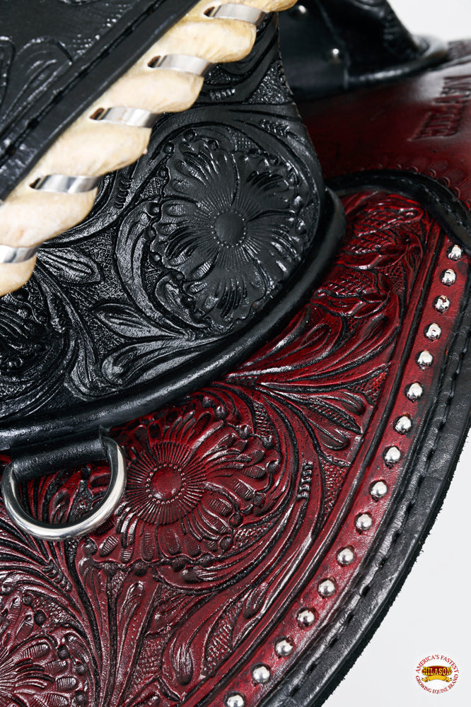HILASON Treeless Western Horse Trail Barrel Racing American Leather Saddle | for Horses