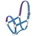 Tough 1 Padded Nylon Horse Halter with Satin Hardware — Turquoise