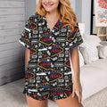 Baha Ranch Viva Las Vegas Western Satin Ruffle Pajama Set by Baha Ranch Western Wear