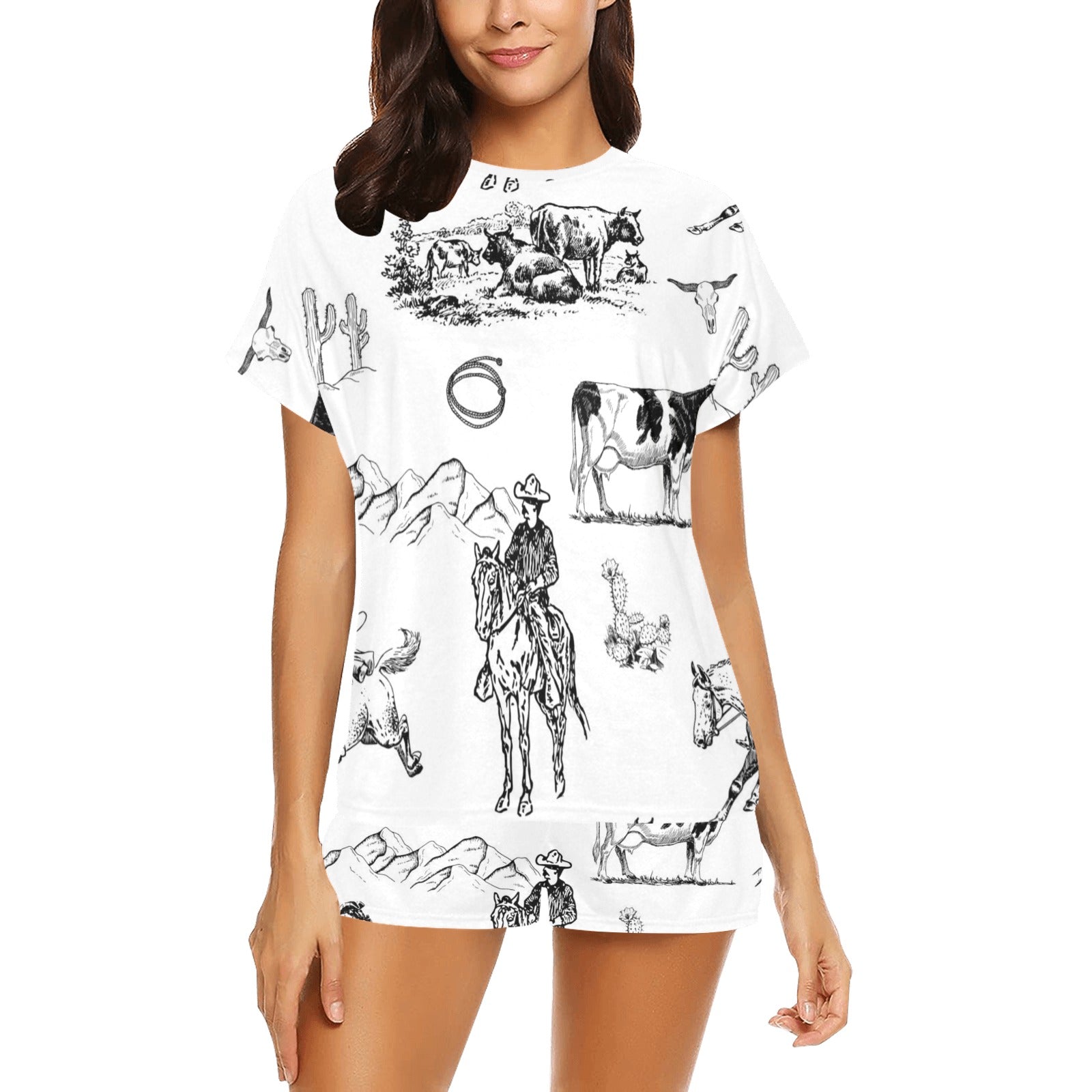 Baha Ranch Ranch Life Women's Short and Top Pajama Set by Baha Ranch Western Wear