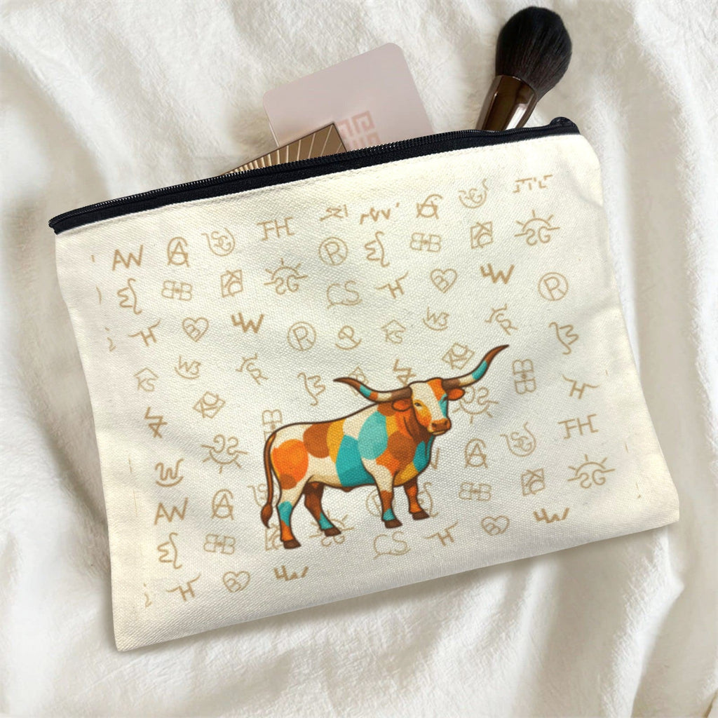 Baha Ranch Brand Longhorn Pack of 5 bags Cosmetic Bag Made in America by Baha Ranch Western Wear