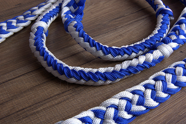 Hilason Braided Poly Barrel Racing Contest Reins Flat 1" X 8Ft Purple